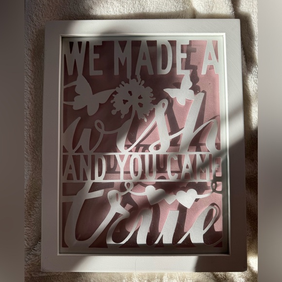 Pink We Made a Wish decor - Picture 2 of 3